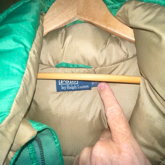 Ralph Lauren Teal Puffer Vest with Beige Details - Picture 4 of 4